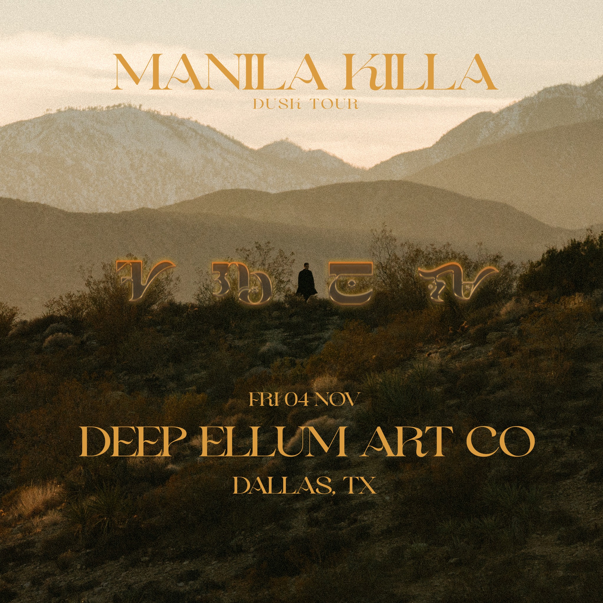 Mark my Words Presents Manila Killa at Deep Ellum Art Co November fourth